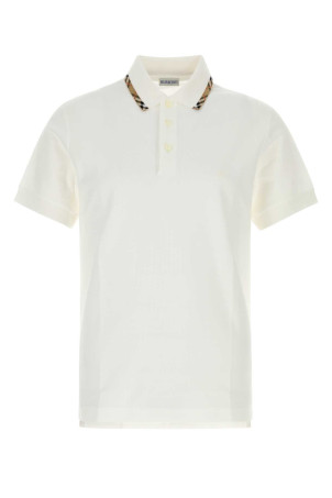 White piquet polo shirt BURBERRY (8126955)