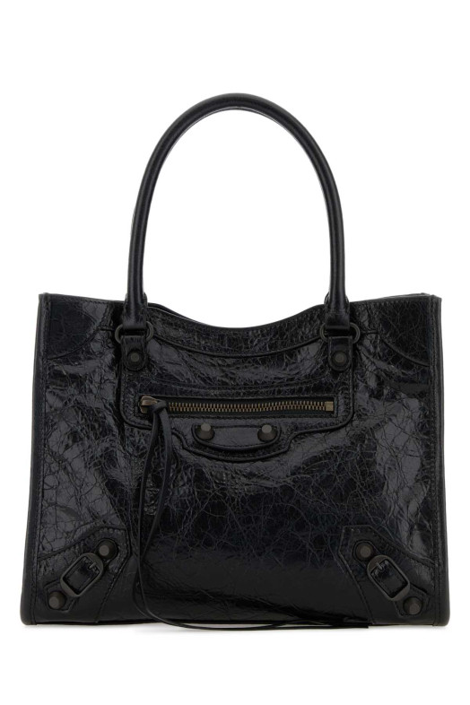 Black leather mini Le City handbag Black BALENCIAGA (8526082ABEK)