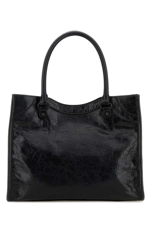 Black leather mini Le City handbag Black BALENCIAGA (8526082ABEK)