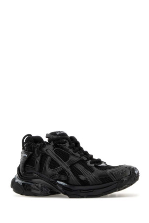 Black mesh and rubber Runner LED sneakers Black BALENCIAGA (853225WRNLD)