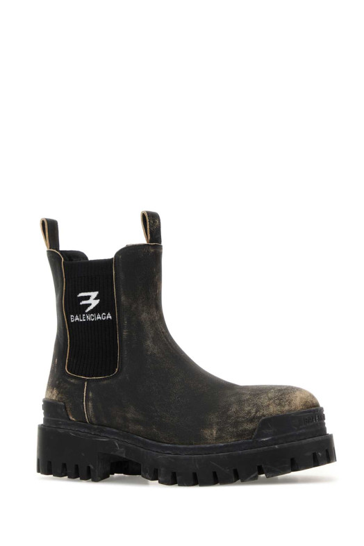 Slate leather Chelsea Strike ankle boots BALENCIAGA (854082WB228)