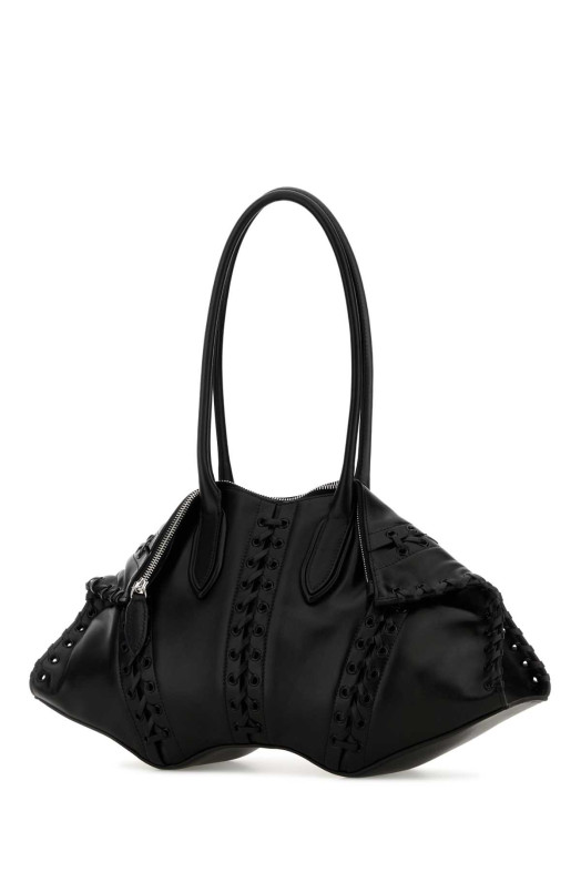 Black leather Manta shoulder bag Black ALEXANDER MCQUEEN (8559971VDB1)