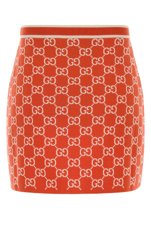 Embroidered cotton mini skirt GUCCI (856264XKE0M)
