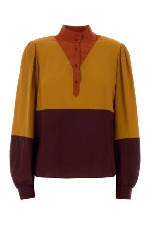 Multicolor silk blouse SAINT LAURENT (857185Y100W)