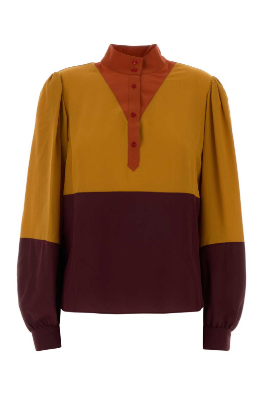 Multicolor silk blouse SAINT LAURENT (857185Y100W)