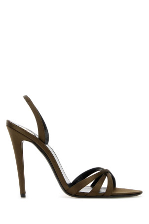 Army green satin Kate sandals SAINT LAURENT (8592599QNAG)