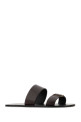 Dark brown leather Babylone slippers SAINT LAURENT (863524DWETT)