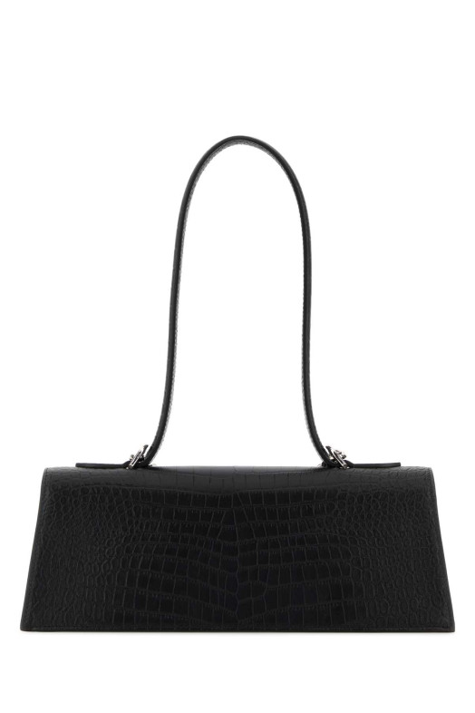 Black leather Jewelled shoulder bag Black ALEXANDER MCQUEEN (8661371HBT2)