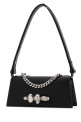 Black leather mini Jewelled shoulder bag Black ALEXANDER MCQUEEN (8661381HBT2)