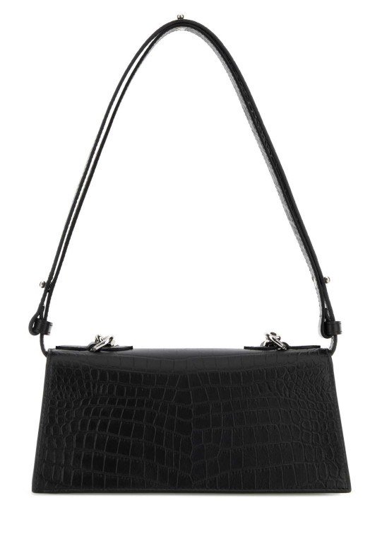 Black leather mini Jewelled shoulder bag Black ALEXANDER MCQUEEN (8661381HBT2)