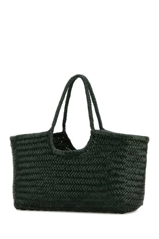 Green leather Nantucket bucket bag Green DRAGON DIFFUSION (8822)