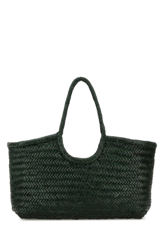 Green leather Nantucket bucket bag Green DRAGON DIFFUSION (8822)