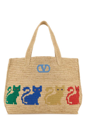 Raffia VLogo Signature shopping bag VALENTINO GARAVANI (8W2B0T04EQU)