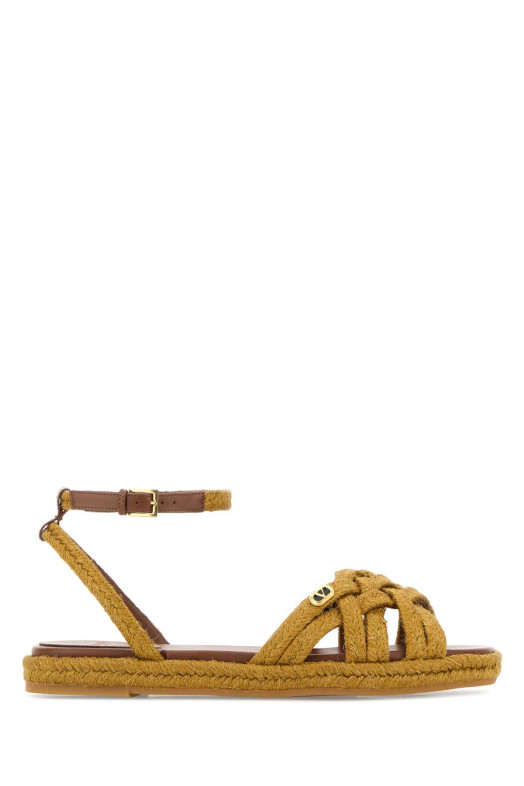 Mustard raffia VLogo Signature sandals VALENTINO GARAVANI (8W2S0NZ9AQW)