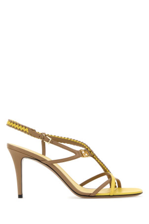 Two-tone leather FFold sandals FENDI (8X8984AWL8)