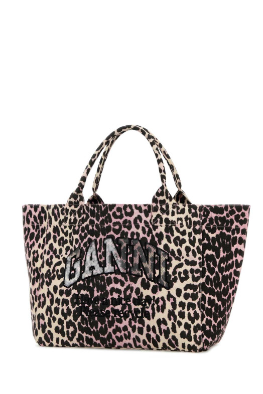Printed canvas Trapeze shopping bag GANNI (B2110040)