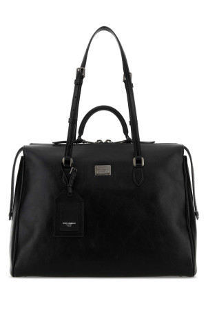 Black leather Vittoria shopping bag Black DOLCE & GABBANA (BM7825AH850)