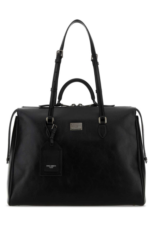 Black leather Vittoria shopping bag Black DOLCE & GABBANA (BM7825AH850)