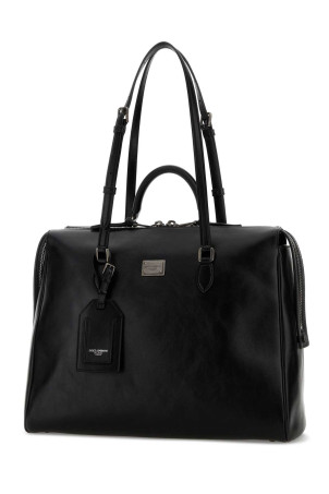 Black leather Vittoria shopping bag Black DOLCE & GABBANA (BM7825AH850)