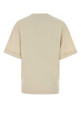 Cream cotton oversize t-shirt WOOLRICH (CFWWTE2008FRUT5365)