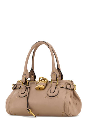 Pink leather Paddington shoulder bag CHLOE (CH25WS802P75)