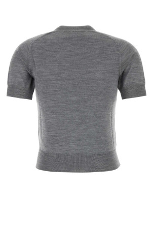 Grey wool cardigan AMI (FKC387KN0039)