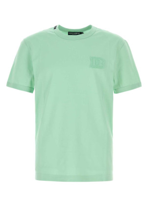 Mint green cotton t-shirt DOLCE & GABBANA (G8PV1ZG7P3N)