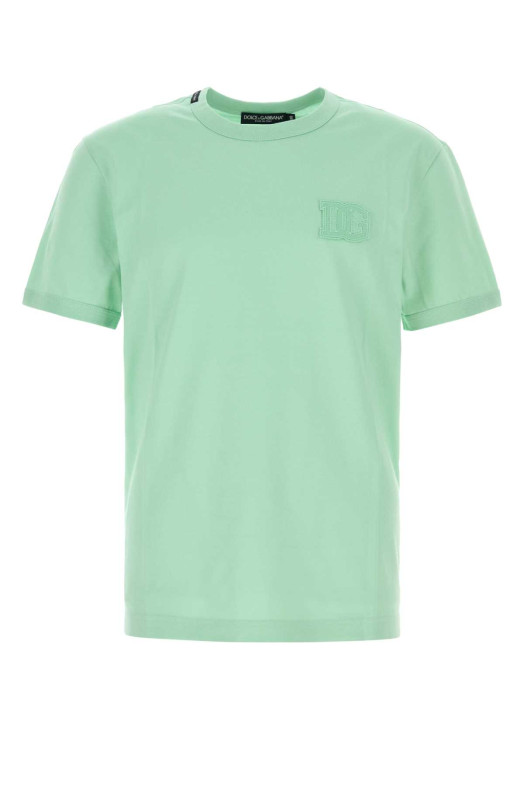 Mint green cotton t-shirt DOLCE & GABBANA (G8PV1ZG7P3N)