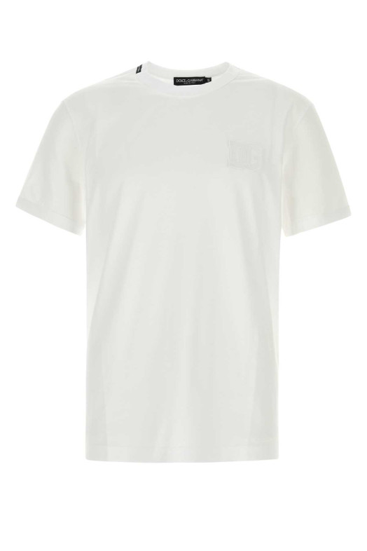 White cotton t-shirt Multicolor DOLCE & GABBANA (G8PV1ZG7P3N)