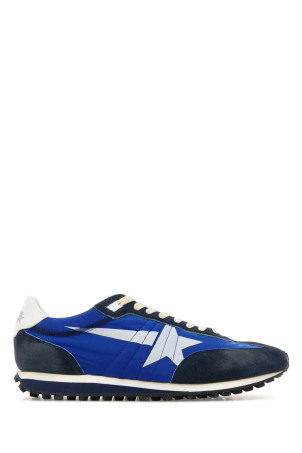 Blue fabric and suede Running Marathon sneakers GOLDEN GOOSE DELUXE BRAND (GMF00683F005463)