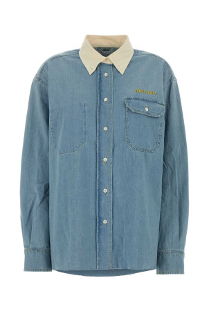 Denim oversize shirt MIU MIU (GWC134SOOO1823)