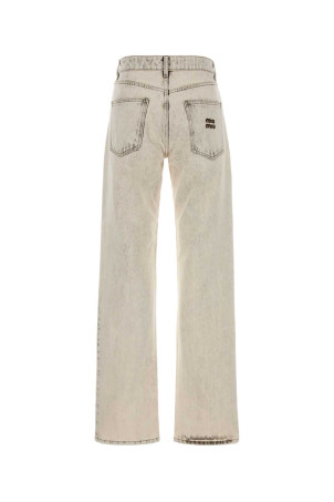 Ivory denim jeans Black MIU MIU (GWP591SOOO183T)