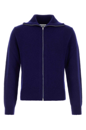 Blue wool blend cardigan JIL SANDER (J21HP0015J14837)