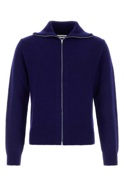 Blue wool blend cardigan JIL SANDER (J21HP0015J14837)