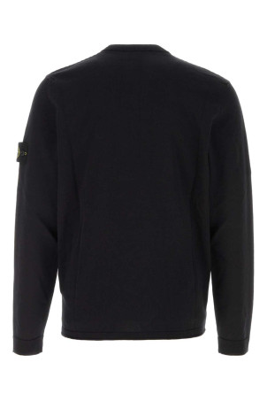 Midnight blue cotton sweater Black STONE ISLAND (L1S155100062S00B9)