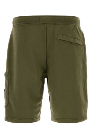 Army green cotton bermuda shorts STONE ISLAND (L1S156200011S0051)