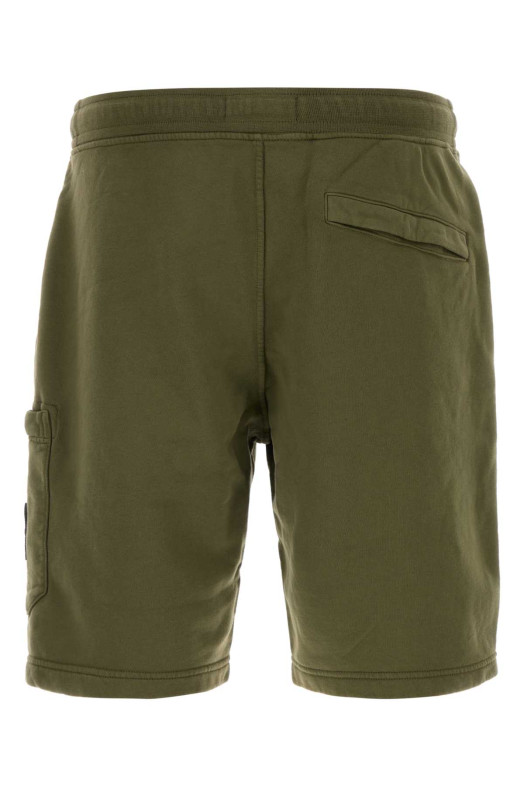Army green cotton bermuda shorts STONE ISLAND (L1S156200011S0051)
