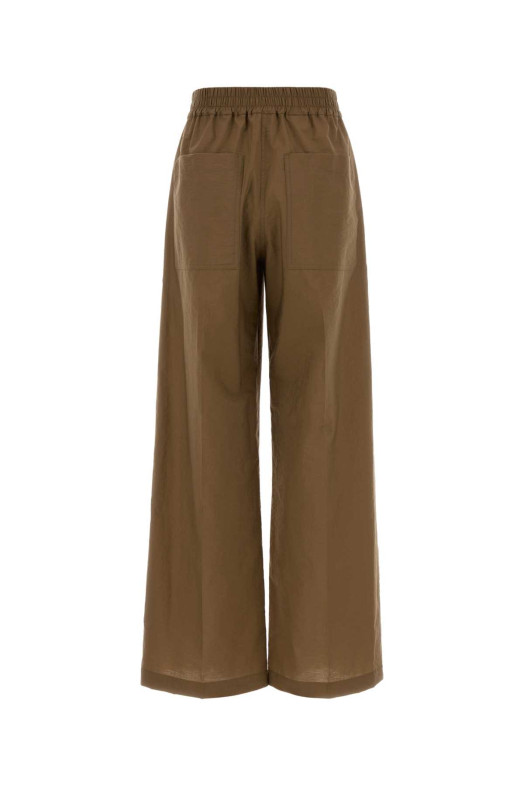 Brown cotton blend wide-leg pant BRUNELLO CUCINELLI (M0F79P9131)