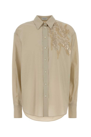 Sand cotton blend shirt BRUNELLO CUCINELLI (M0F79RJ926)