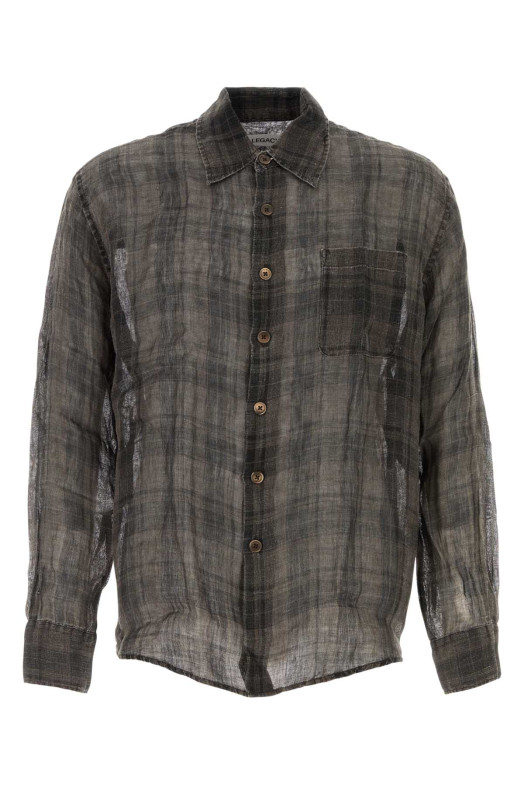 Embroidered linen oversize shirt OUR LEGACY (M2262AP)