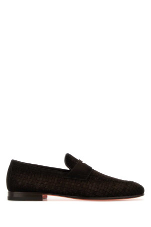 Chocolate suede Gwendal loafers SANTONI (MCNC13903LA3SAYC)