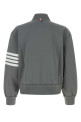Grey stretch viscose blend bomber jacket THOM BROWNE (MJT569AJ0242)