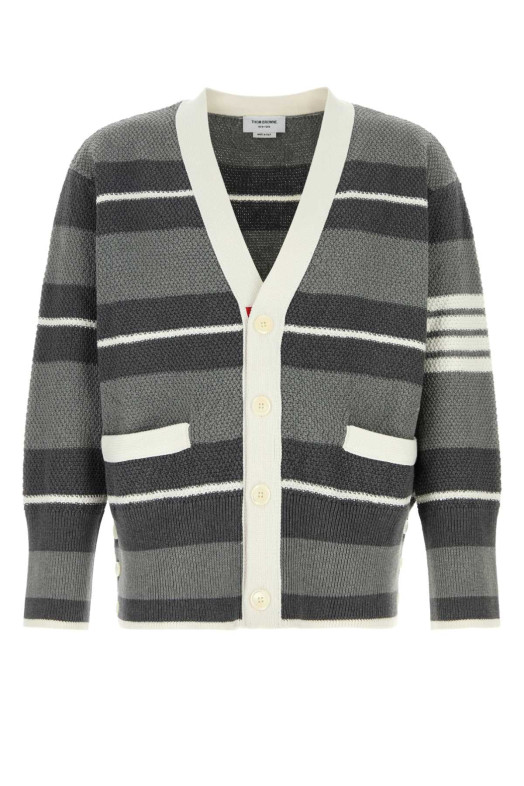 Embroidered cotton cardigan THOM BROWNE (MKC641AY3016)