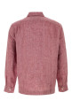 Melange tyrian purple linen shirt BRUNELLO CUCINELLI (MM6840618)