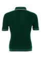 Bottle green crochet polo shirt Green CASABLANCA (MSS26KW129601)