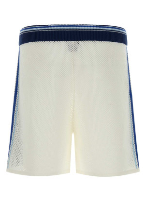 White mesh bermuda shorts BLUE CASABLANCA (MSS26KW130601)