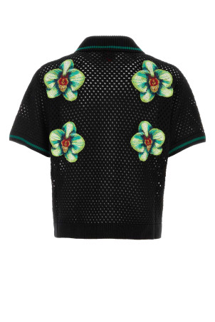 Black crochet shirt CASABLANCA (MSS26KW131601)