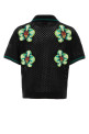 Black crochet shirt CASABLANCA (MSS26KW131601)