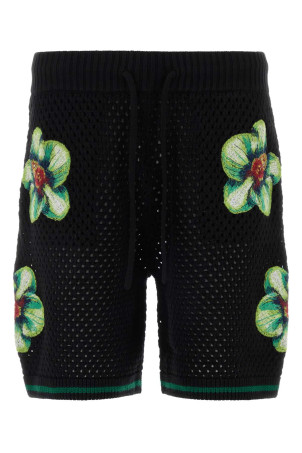Black crochet bermuda shorts CASABLANCA (MSS26KW131701)