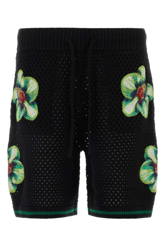 Black crochet bermuda shorts CASABLANCA (MSS26KW131701)